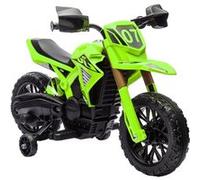 Moto cross électrique pour enfants 3-8 ans - AIYAPLAY - batterie 6 V, 2 moteurs, klaxon et roues d'entraînement, charge 30KG - vert