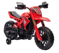 Moto cross électrique pour enfants 3-8 ans - AIYAPLAY - batterie 6 V, 2 moteurs, klaxon et roues d'entraînement, charge 30KG -