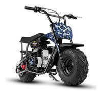 Mini-moto Dirt Bike, Oryxearth , 105CC,4 temps,moto à partir de 13 ans(bleu) Noir et bleu