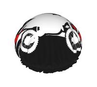 Moto Cross Thin Red Line Drapeau Américain Noir Bonnet De Douche Pour Femme Double Couche Bonnet De Bain Imperméable Charlotte Cheveux Pour Quotidien Voyage Natation