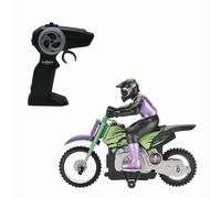 Moto crosslander cascade extrême avec effets lumineux vert TU
