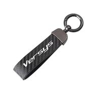 Moto Cuir Fibre de carbone Porte-clés pour Kawasaki Versys 650 1000 X300 2008-2019 2020 2021 Accessoires de moto,Black-A