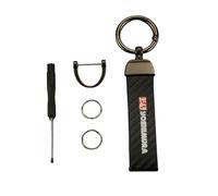 Moto Cuir Fibre de carbone Porte-clés pour YOSHIMURA Accessoires de moto,Black-A