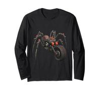 Moto Cyber Spider Red Eyes Mech Design Art Manche Longue