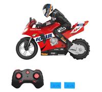 Moto de cascade télécommandée à l'échelle 1/6 2,4 GHz avec moteur brossé, batterie 7,4 V, 60 m, coffret cadeau complet
