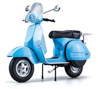 Moto De Cross Jouet Modèle pour Vespa125 1/10 Simulation Alliage Son et lumière Direction Jouet Moto modèle Ornement Cadeau Moto 1/18 Métal Modèle Die Cast(Blue)