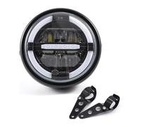 Moto De Phare Avant pour BMW GN pour Chopper pour Cafe pour Racer pour Bobber Phare De Moto Phare Avant Feu De Route Feu De Croisement Feux De Jour(Model 5)