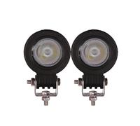 Moto De Phare Pour Auto Pour Camion Pour VTT 4X4 4WD Pour Moto LED Travail 2 Pouces Lumière 10W 12V 24V Indicateur Feu Antibrouillard Phare De Conduite(2X round flood)