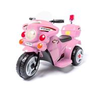 Moto de police ATAA Peggy 6v Rose - Moto électique pour enfant avec batterie rechargeable