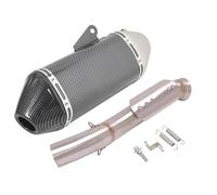 Moto D'échappement Pour CF MOTO Pour 800MT Pour CF 800-5A Silencieux D'échappement Tuyau Liaison Intermédiaire Système Complet Tuyau Modifier Sans Lacet(Grey)