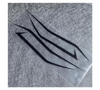 Moto Déflecteurs 4 Pièces Autocollant Carénage Moto Décoration Réfléchissante Cool Phare Traction Avant pour Kawasaki pour Ninja pour NINJA400 pour H2 H2SX(Noir)