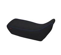 Moto Discovery Housse de Selle Compatible avec Honda AX-1 / NX250 Dominator 1988-1991 Noire avec Coutures Bleues (B)