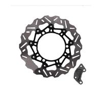 Moto Disque de frein Pour NMAX155 Disque Frein | Kit d'adaptateur d'étrier de Rotor vague disque flottant 2017-2024 disque de frein de 267MM(Noir)