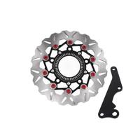 Moto Disque de frein Pour PCX160 2023-2025 Disque Frein | Kit de frein à disque flottant en alliage d'aluminium, support d'adaptateur d'étrier, ABS de 267MM(Red)