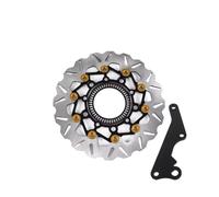 Moto Disque de frein Pour PCX160 2023-2025 Disque Frein | Kit frein à disque flottant Pour ABS 267MM, Rotor, support adaptateur d'étrier, disque frein pour motos(YELLOW)