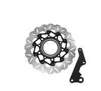 Moto Disque de frein Pour PCX160 2023-2025 Disque Frein | Kit frein à disque flottant Pour ABS 267MM, Rotor, support adaptateur d'étrier, disque frein pour motos(Noir)