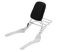 Moto Dossier Coussinet Dosseret De Porte-bagages Pour Moto Pour Yamaha Dragstar V-Star XVS650 Classic (1998-2022) Coussin Passager Amovible Sissy Bar Passager(Argent)