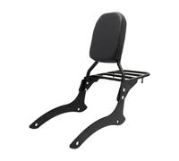 Moto Dossier Coussinet Dossier Passager Arrière Pour Moto Pour Yamaha Vstar Dragstar 1100 Classic (2000-2011) Avec Sissy Bar Amovible Amovible Sissy Bar Passager(Noir)