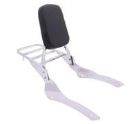 Moto Dossier Coussinet Porte-bagages Arrière Avec Dossier Et Coussin De Maintien Pour Moto Pour Yamaha DragStar 400 Classic (1998-2022) Amovible Sissy Bar Passager(Argent)
