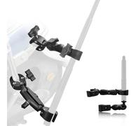 Moto Double Pince Support Compatible avec Insta360 X5-X D'action Caméra | 360°Réglable Vélo Double Pince Guido Support Compatible avec GoPro 13-3 Equitazione Registri Tiro ATV UTV (Senza Bastone)