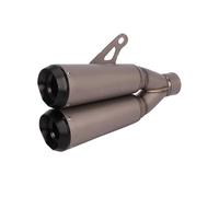 Moto Double Trous Gauche Droite Silencieux D'échappement Tuyau Échappement Modifié Silencieux pour Ducati BJ500 Embout Sortie(1. Right)