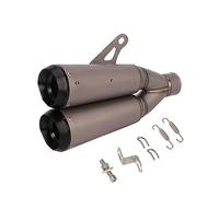 Moto Double Trous Gauche Droite Silencieux D'échappement Tuyau Échappement Modifié Silencieux pour Z900RS Z1000 Embout Sortie(3. Right)
