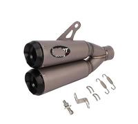 Moto Double Trous Gauche Droite Silencieux D'échappement Tuyau Échappement Modifié Silencieux pour Z900RS Z1000 Embout Sortie(1. Right)