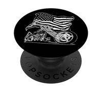 Moto Drapeau Américain Patriotique Biker PopSockets PopGrip Adhésif