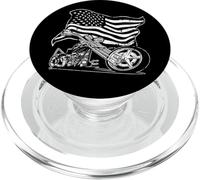 Moto Drapeau Américain Patriotique Biker PopSockets PopGrip pour MagSafe
