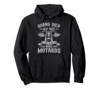 Moto Drôle Dieu Créé De Bons Motards Biker Sweat à Capuche
