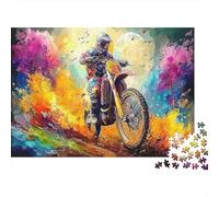 Moto Dynamique Puzzle en Papier 1000 pièces Puzzle Papier Adulte entraînement cérébral Décoration Artistique Détente Murale 38x26cm/1000pcs