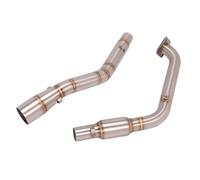 Moto Échappement Peut Compatible Avec Yamaha Pour YZFR15 Pour YZFR125 V3 V4 Pour MT-15 2020-2023 Silencieux Avant Tuyau De Liaison Intermédiaire Tuyau D'échappement De Moto Slip On