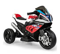 Moto électrique 6 V avec musique et phare avant, moto tricycle, dimensions 82,5 × 42 × 54 cm, rouge