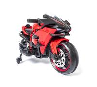 ATAA Matrix - Rouge-Moto électrique pour Enfant avec Batterie 12V et Roues avec lumières LED