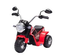 Moto électrique enfant chopper tout-terrain 6v 20w marche av ar 3 roues effets lumineux sonores rouge TU