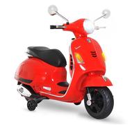 HOMCOM Scooter moto électrique Vespa Enfants 6 V MP3 USB Klaxon Phare feu AR 102x51x76 cm Rouge