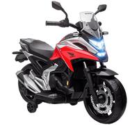 Moto électrique enfant honda nc750x - musiques, feux av led, entrée usb mp3 jack - 2 roues auxiliaires rouge TU
