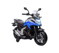 AIYAPLAY Moto électrique pour Enfants Moto Porteur Honda pour Enfants 3 à 6 Ans avec Musique, phares - Voiture électrique avec 2 Roues d'entraînement - dim. 107L x 46l x 75H cm Bleu