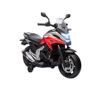 AIYAPLAY Moto électrique pour Enfants Moto Porteur Honda pour Enfants 3 à 6 Ans avec Musique, phares - Voiture électrique 12V avec 2 Roues d'entraînement - dim. 107L x 46l x 75H cm Rouge