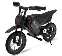 Moto Électrique Enfants 12"" EVERCROSS TECH 05m - Autonomie longue 10KM 2 vitesses- Batterie Lithium 150W 5.2Ah - Cadeau Idéal Noir