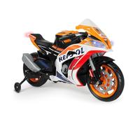 Moto Électrique Enfants 3 À 5 Ans Repsol 12V Moto À Batterie avec Roues De Support Lumières Et Sons 2h D’autonomie Licence Officielle INJUSA