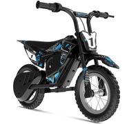 EVERCROSS TECH EV13M Moto Électrique Enfants 3-7 Ans 150W 14.4V/5.2Ah 12KM Noir Bleu G