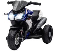 Moto électrique enfants - HOMCOM - 3 roues - effets lumineux et sonores - métal et PP - 86x42x52cm - bleu