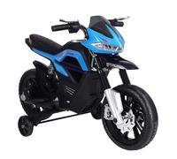 Moto électrique - HOMCOM - enfants 3-6 ans 25 W 6 V 3 km/h effets lumineux sonores - PP - bleu