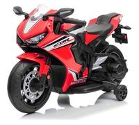 Moto électrique HONDA CBR 1000RR, sous licence, batterie 12V, siège en similicuir, roues en plastique, moteur 30W, feux à LED