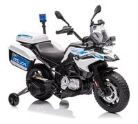 Moto Électrique Police Enfant 12v - BMW Licence | 2 Moteurs, 2 Vitesses Réglables,Pneus EVA | Moto Légère Evic Phares LED,2 Coffres De Rangement | Véhicule Électrique Enfants pour 3-8 Ans
