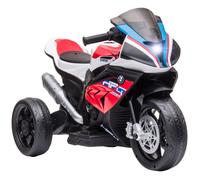 Moto électrique pour enfant BMW HP4 race 3 roues 6 V 2,5 Km/h phare effets sonores rouge