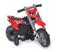 JAMARA Ride-on 460677 Moto Power Bike 6V-A partir de 24 mois Hauteur d'assise 370mm Son du moteur Puissant Moteur Batterie 4,5Ah Roues stabilisatrices amovibles Pédale d'accélérateur Prise de charge Rouge