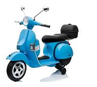 Moto électrique pour enfant VESPA officiel 12v licence Piaggio Bleu - ATAA CARS - 2 roues - Batterie 12v 7ah