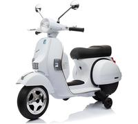 Moto électrique pour enfant VESPA officielle 12V avec licence Piaggio Blanc